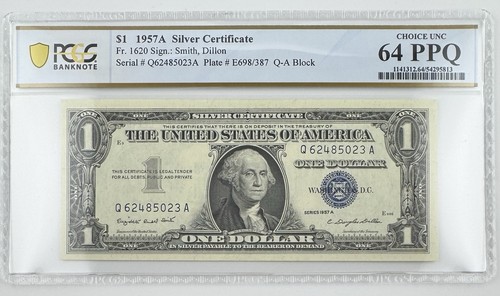 1957a silver certificate - $1, us
