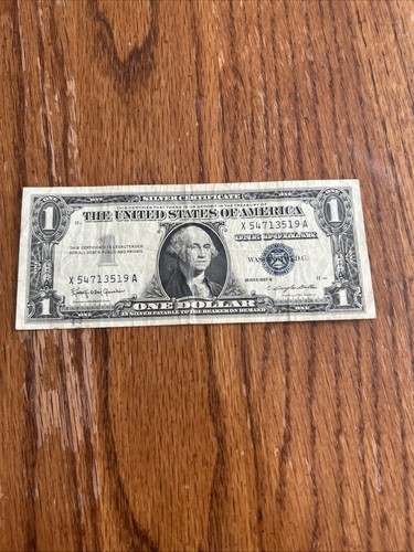 1957 1 dollar - 1957, blue